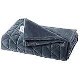 Calmzy Fleece Bettbezug für Gewichtsdecke 150x200cm - Bezug für Schwere Decke für erholsamen Schlaf & schnelles Einschlafen - Therapiedecke für Erwachsene – Weighted Blanket - Dunkelgrau